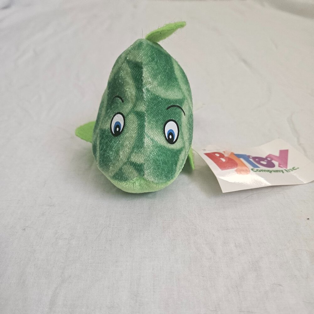 BJ Toy Co Green Fish Plushie Stuffed Animal 6"